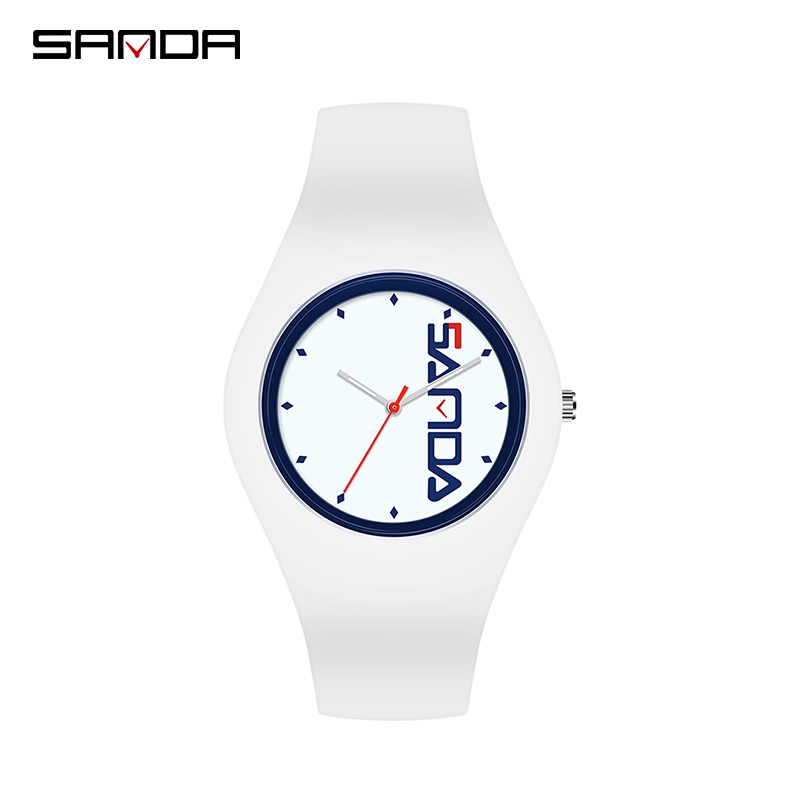 SANDA 6076 Jam Tangan Pria Wanita Analog Tali Silicone WATCHKITE WKOS