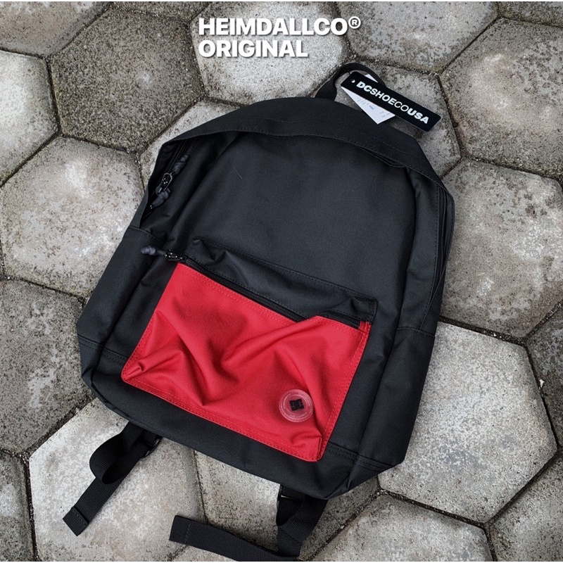 DC SHOES NICKEL BACKPACK BLACK CHILLI RED ORIGINAL