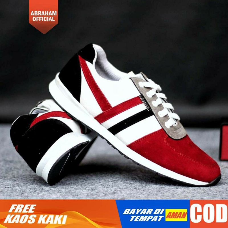 ABRHM x PCK Sepatu Casual Sneakers Pria Sepatu Pria Casual Sneaker Skate Ori Sepatu Cowok / Cowo Sepatu Kasual Semi Formal Kerja Running Jogging Kuliah Gaya Santai Keren Kekinian Original Murah Terlaris