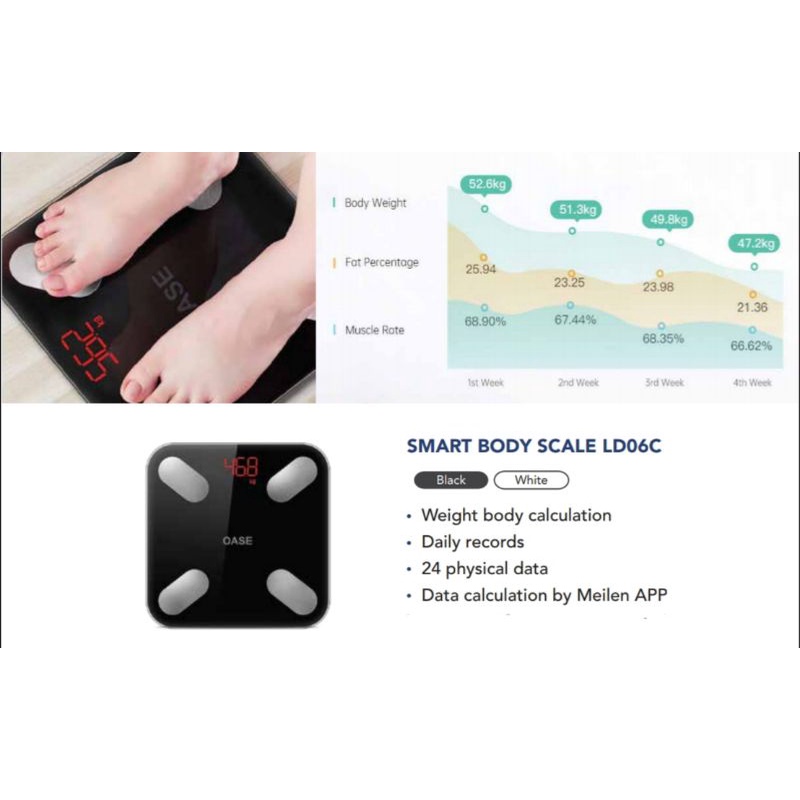 SMART BODY SCALE OASE LD06C
