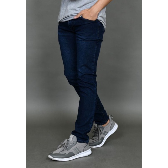 Celana jeans panjang pria selimfit / celana panjang softjeans pria BLUE sandwash 27-34