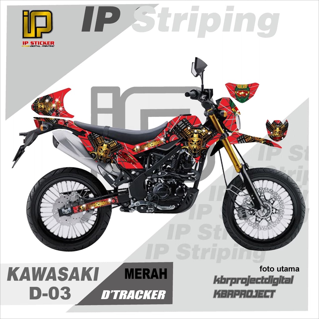 Striping D'TRACKER - Sticker Striping Variasi List KAWASAKI D'TRACKER.D-03 Design IP Striping
