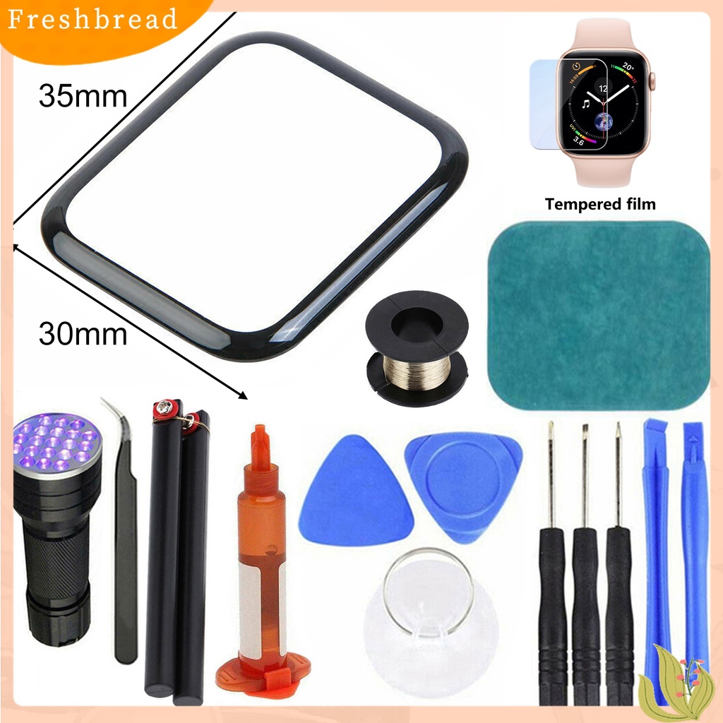 Terlaris Precise Out Front LCD Glass Cover Replacement UV Glue Touch Screen Repair Kit for Apple Watch 2/3/4/5/6 Series 38mm 42mm 40mm 44mm