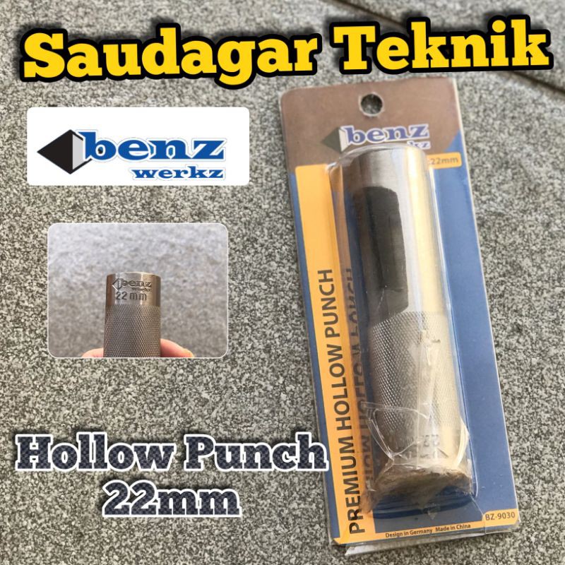 Benz Hollow Punch 22mm Pembuat Lubang Plong Pembolong plat 22 mm Benz Werkz