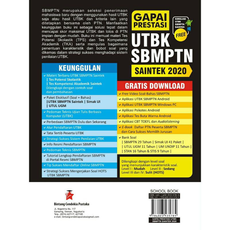 Buku Gapai Prestasi Tps Utbk Sbmptn Saintek 2020 Shopee Indonesia