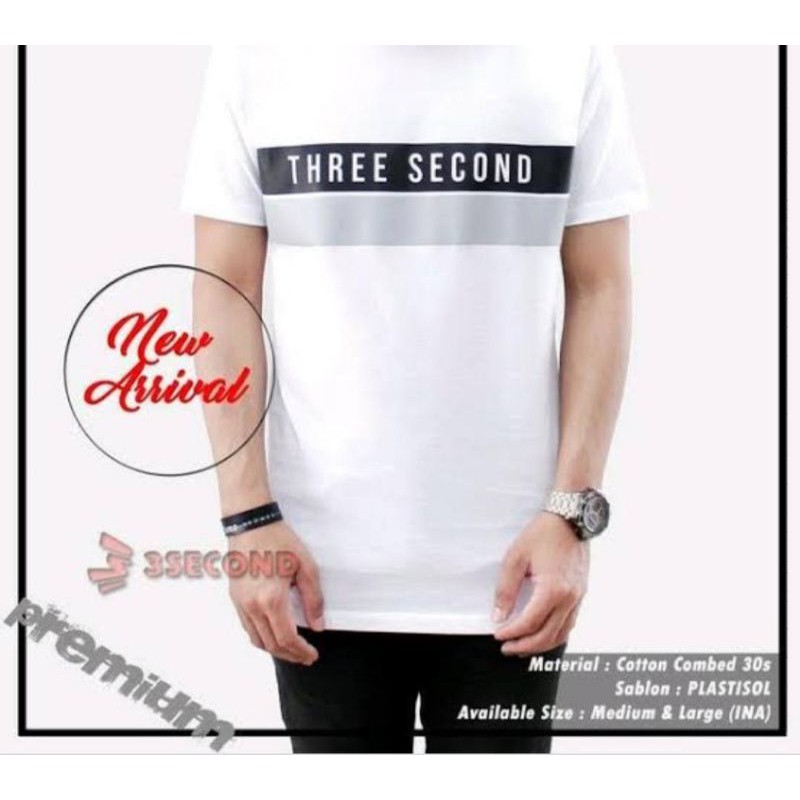 3SECOND KAOS 3SECOND PAKAIAN PRIA ATASAN DISTRO BAJU 3SECOND BAJU PRIA