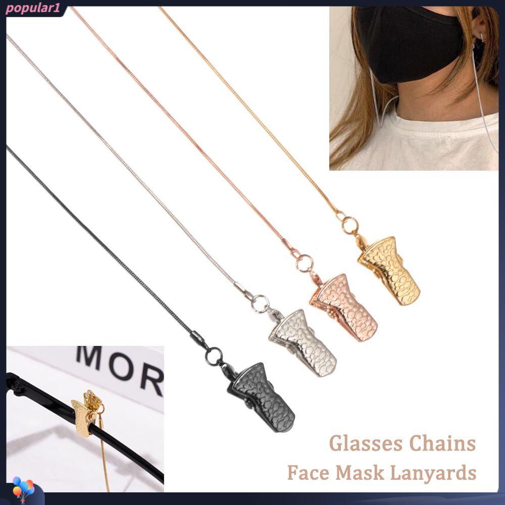 Kalung Rantai Kacamata Bahan Metal Dengan Klip