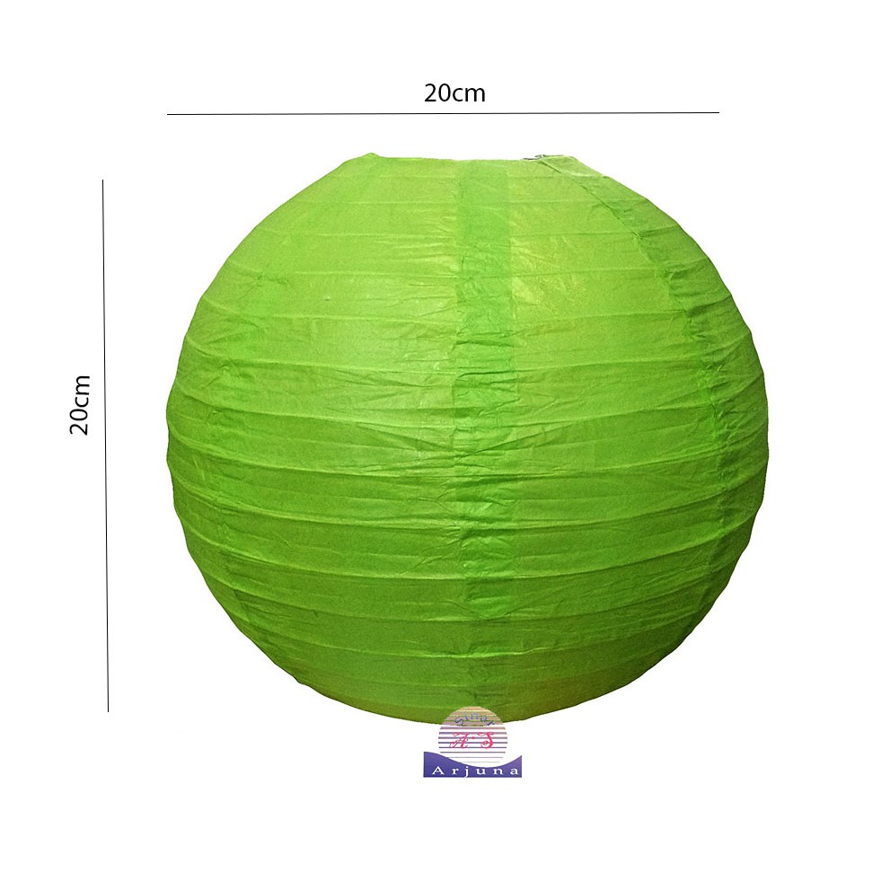 lampion kain polos warna warni 20cm 8inch