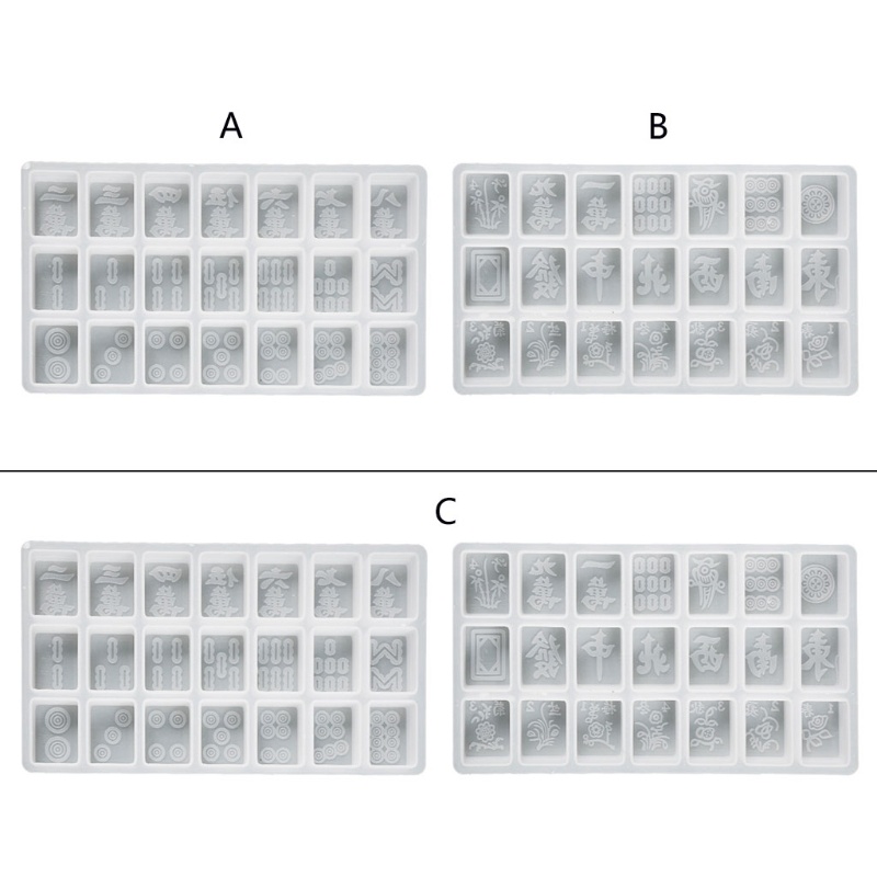 Siy Cetakan Es Batucoklatsabunpermenkue Bentuk Dadu Mahjong Cina Bahan Silikon