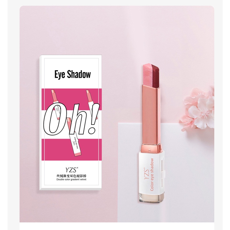 beludru gradien dua warna eye shadow stick dimodifikasi mata malas riasan eye shadow dua warna nude tidak mudah pudar