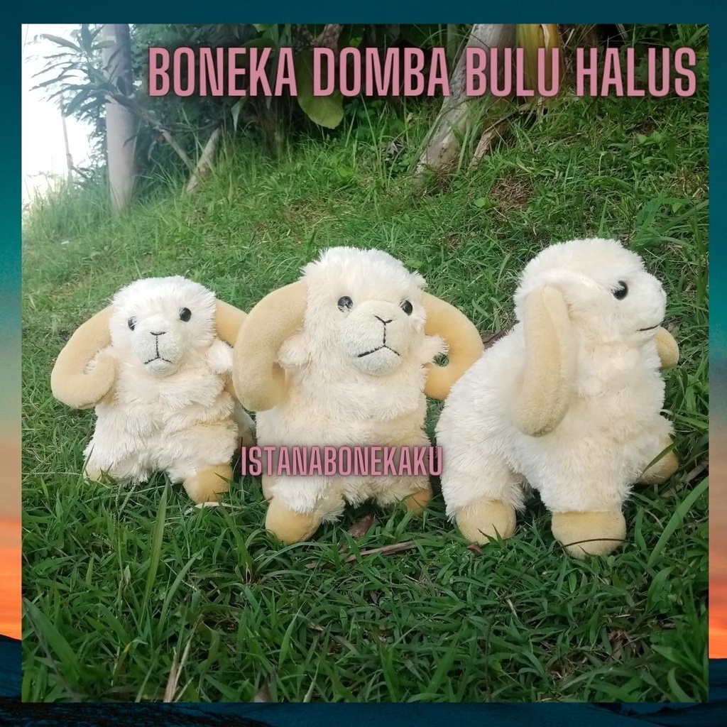 Boneka Domba Bertanduk Souvenir Aqiqah Tinggi 25 CM