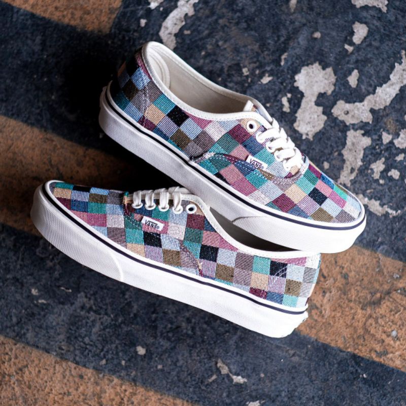 SALE  Vans Authentic Classic Woven Checkerboard Multicolour - Vans Authentic Woven Checkerboard - Va