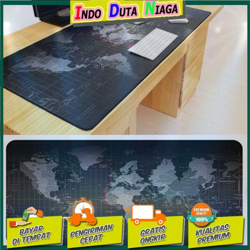 IDN TECH - Taffware Gaming Mouse Pad XL Desk Mat Motif Peta Dunia - MP002