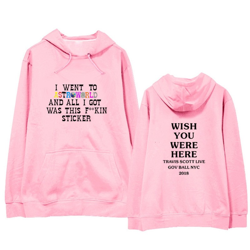 astroworld hoodie pink