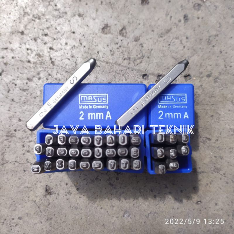 

Masus set 2 mm alat ketok huruf dan angka stamp punch letter 1-9 A-Z