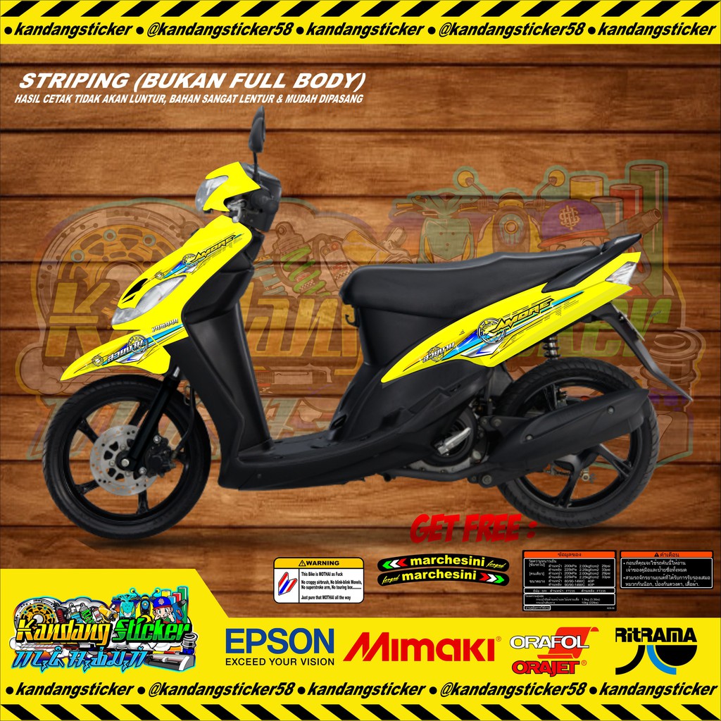 Jual Striping Custom Mio Sporty Mothai Babylooks Thailook Thailand Indonesia Shopee Indonesia