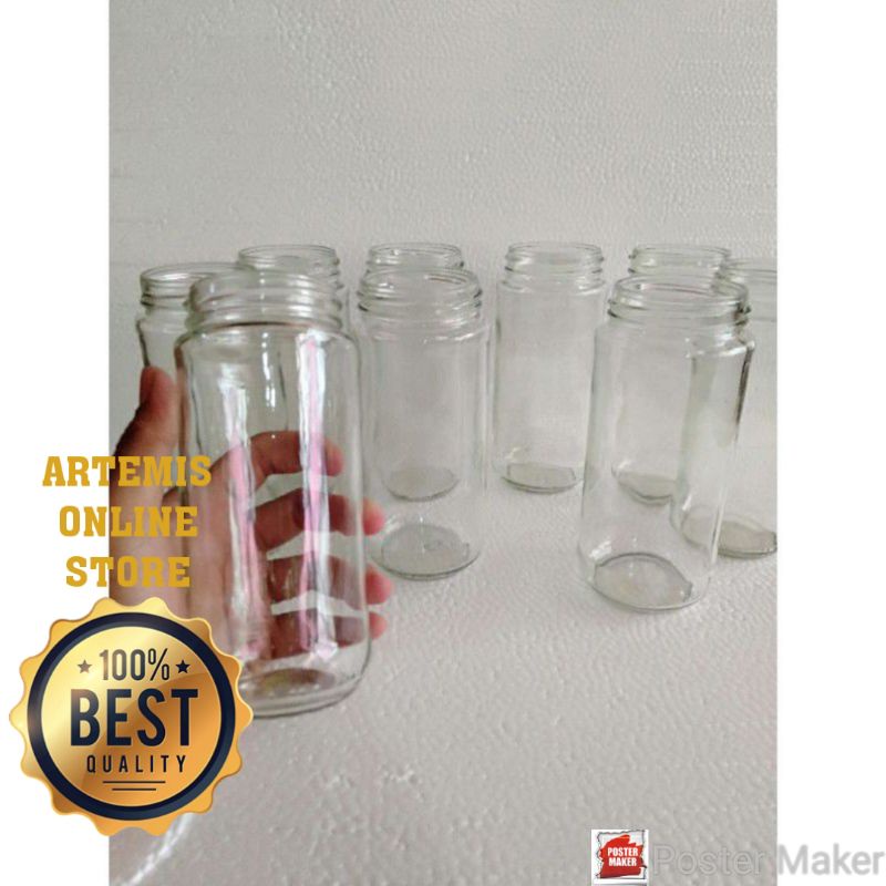 Toples Kaca 400 ml / Toples Cupang / Toples Nescafe / Botol Cupang / Soliter Cupang / Ikan Cupang