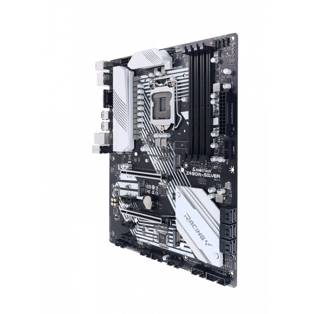 Motherboard Biostar racing Z490A Silver Lga1200 intel Z490 Atx DDR4 SATA3 usb 3.2 - Mainboard