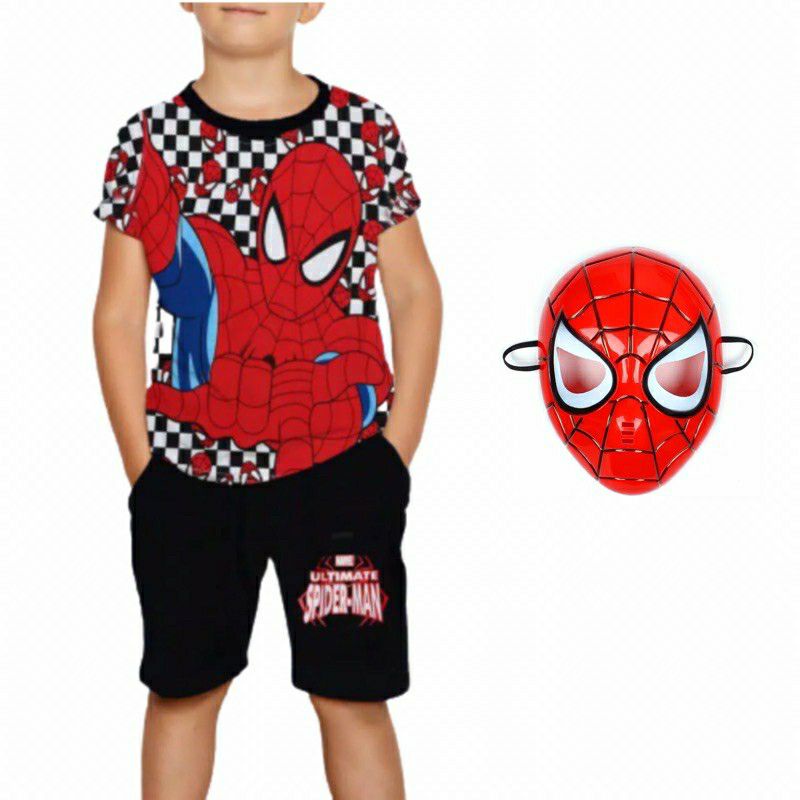 SETELAN ANAK CATUR PENDEK SPIDERMAN PENDEK GRATIS TOPENG