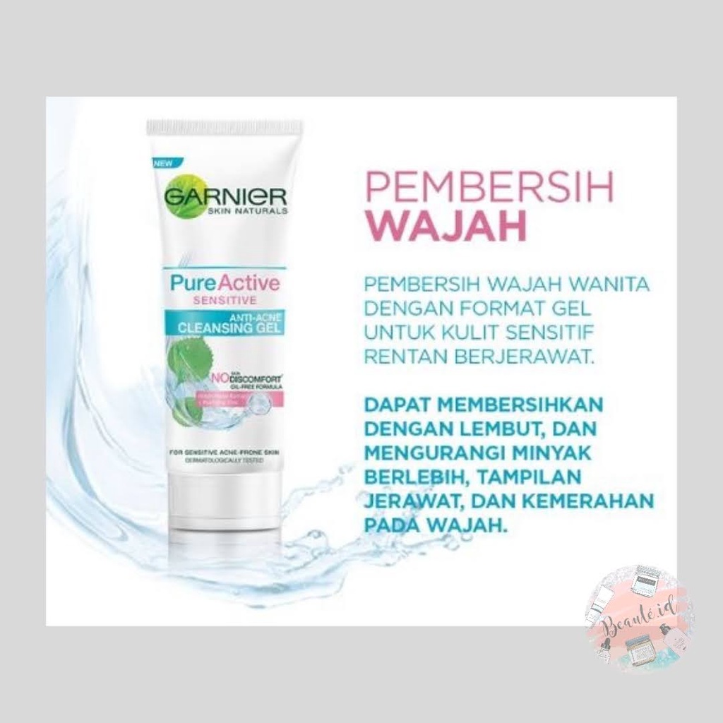 GARNIER Sakura White Glow Pure Active Light Complete Foam Sabun Pembersih Wajah Facial Wash