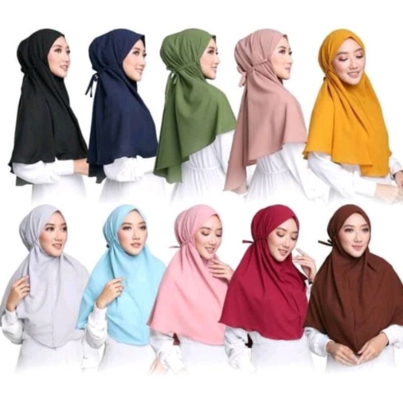 Khimar Jilbab Bergo Maryam, ukuran standar/Bergo Pendek