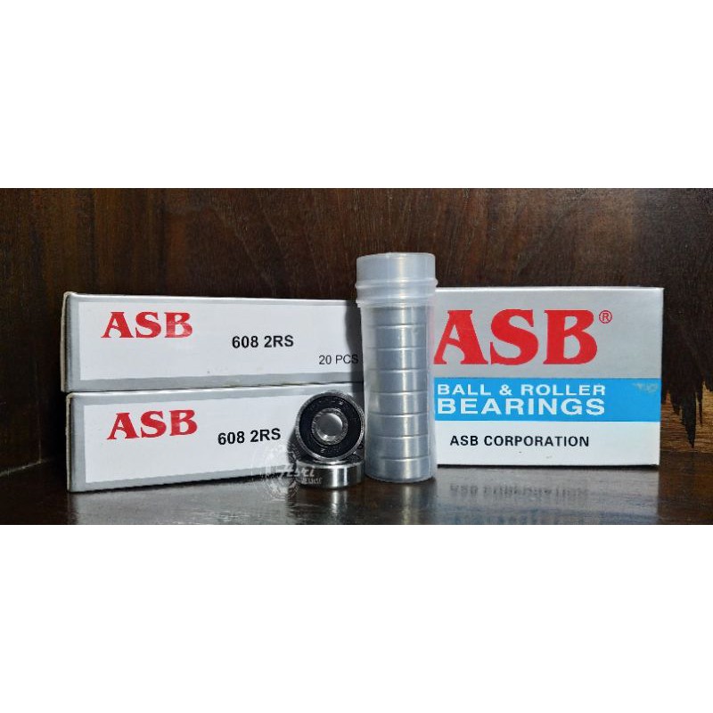 ASB Bearing 608 2RS (Tutup Karet) UKURAN 8x22x7mm untuk Underbond dan Kipas Angin