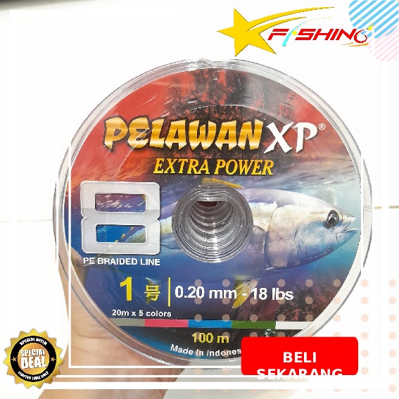 Jual Benang Pe Pelawan Xp Senar Pancing 100m Connecting Multicolor