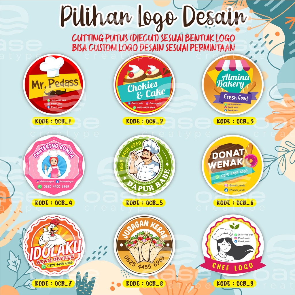 Jual Cetak Stiker Label Gambar Custom Merek Makanan Minuman Toples ...