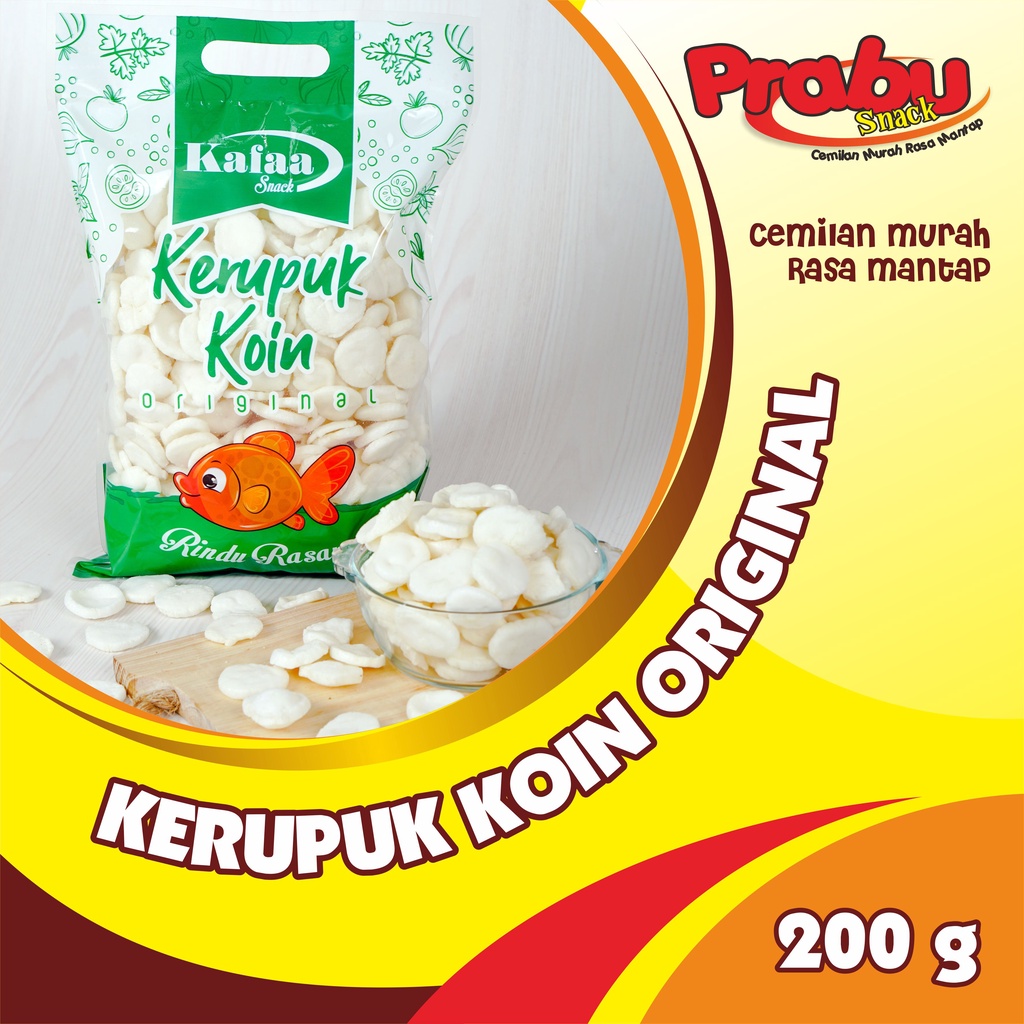 

Prabu Snack Kerupuk Koin Original - 200 gr