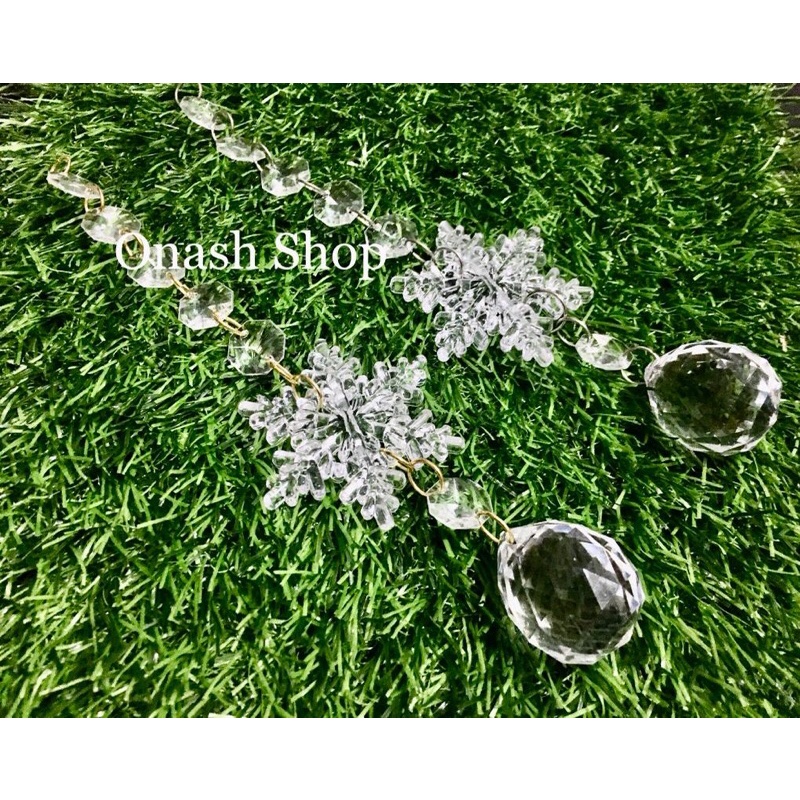 Dekorasi roncean bandul kristal akrilik dekorasi natal dekorasi tirai dekorasi lampu 104