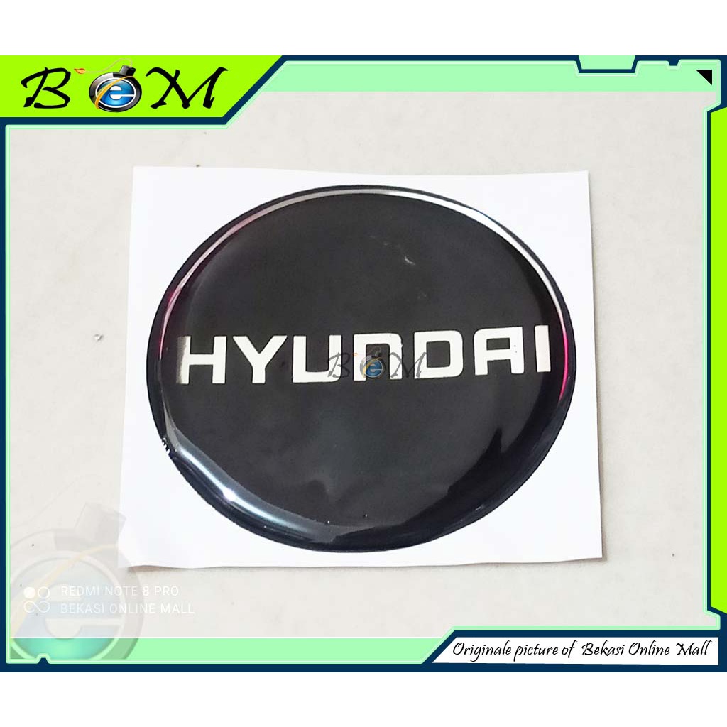 stiker emblem logo timbul dop velg tutup roda mobil hyundai 2