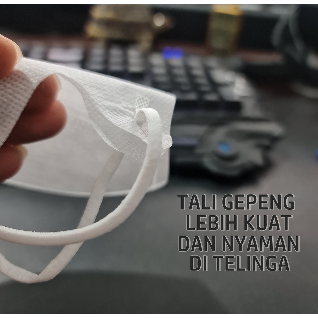 MASKER DUCKBILL HITAM 3PLY ISI 50PC + BOX