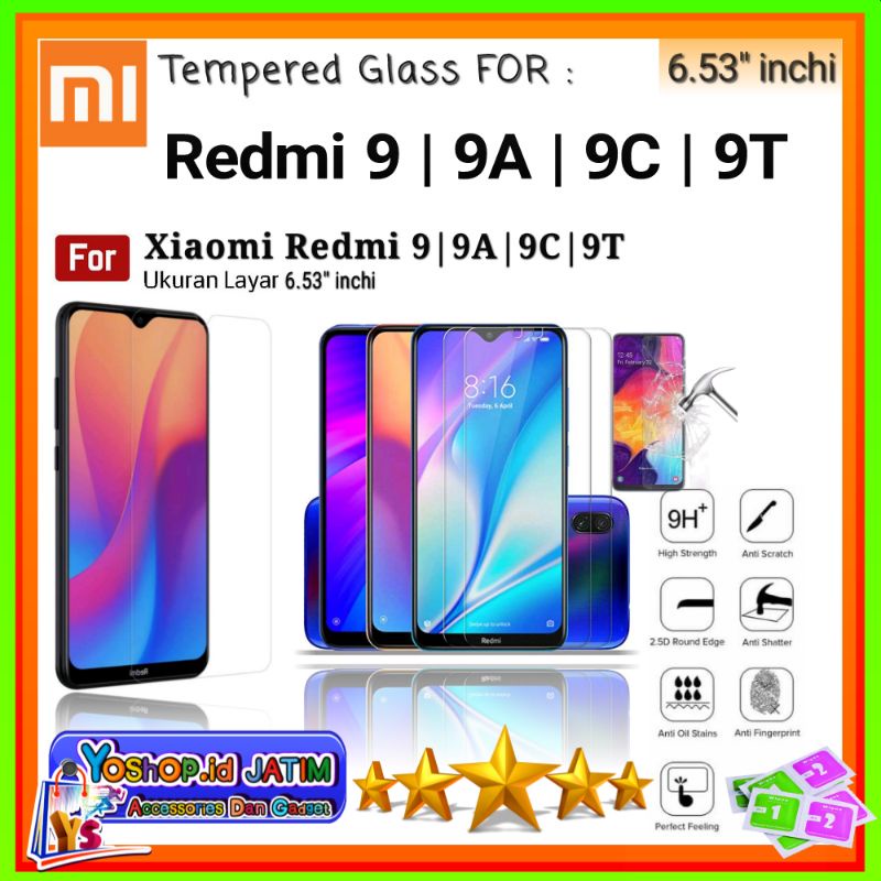 Tempered Glass TG Xiaomi Redmi 9 | 9A | 9C | 9T (6.53"inch) | TG Xiaomi Redmi 9A, Redmi 9C, Redmi 9T