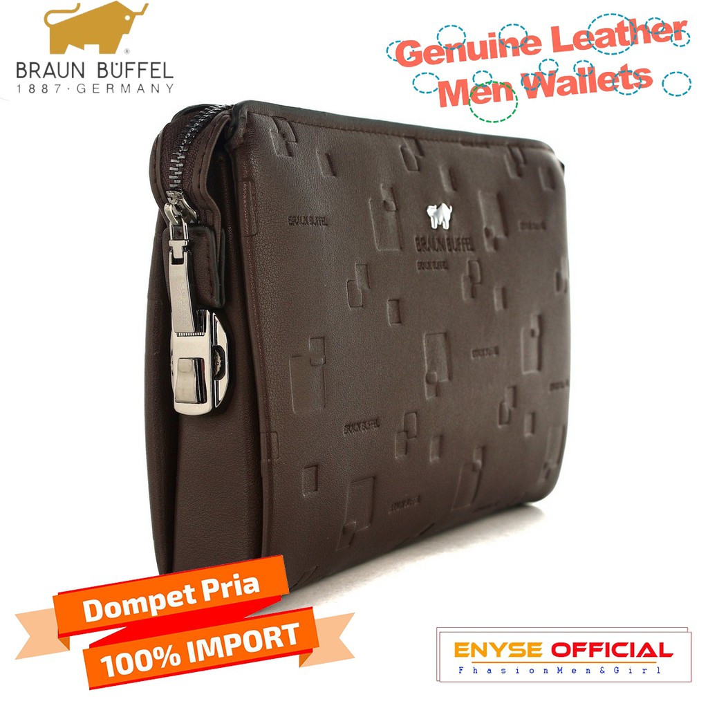 Tas Tangan Pria Kulit Asli - BraunBuffel Original - Hand Bag Pria - Clutch Kulit Impor (SUPORT COD)