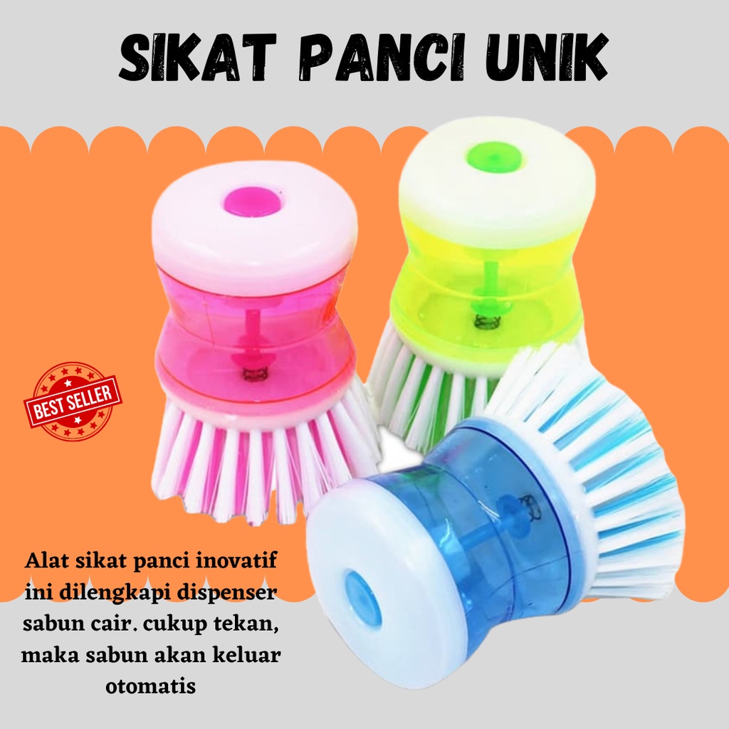 Alat Sikat Perabotan Dapur Cuci Piring / Sikat Panci Warna &amp; Wajan Dapur