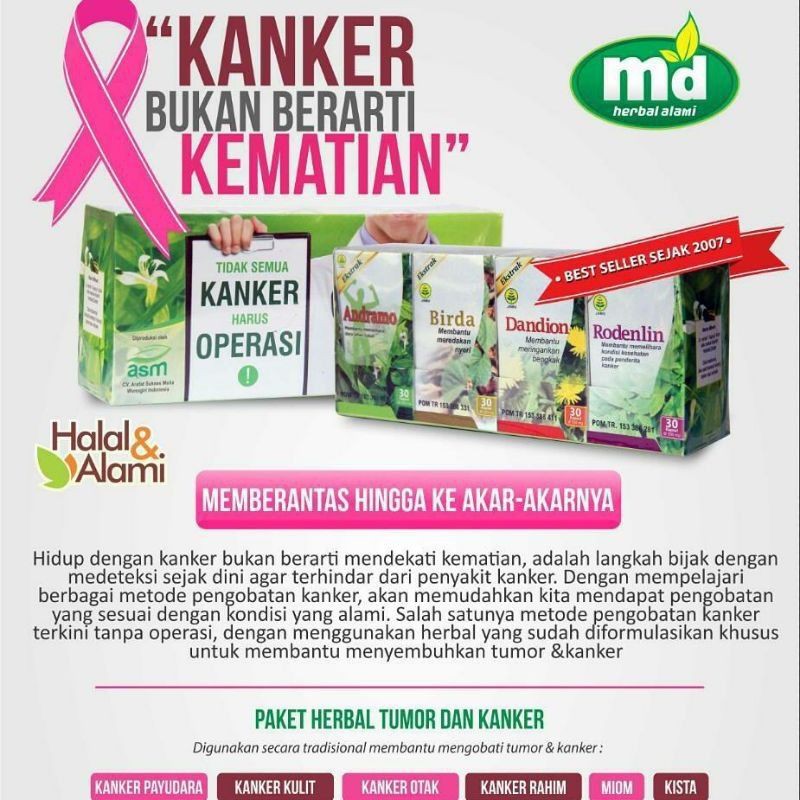 Obat Kanker Dan Obat Tumor PTK ASM-MD Herbal PAKET OBAT HERBAL KANKER DAN TUMOR ORIGINAL 101%