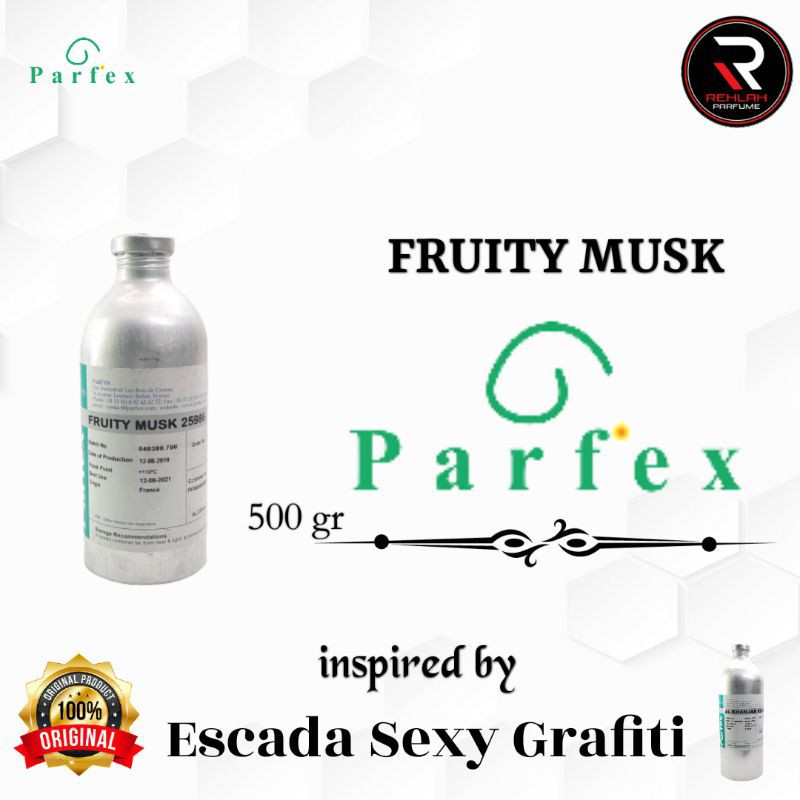 FRUITY MUSK BY PARFEX AROMA SEARAH ESCADA SEXY GRAVITY DGN KEMASAN SEGEL 500 GRAM ORI
