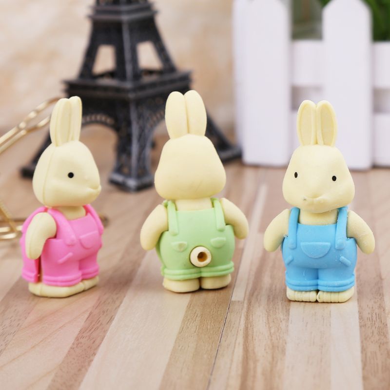 Mary Cute Rabbit Eraser Perlengkapan Sekolah Untuk Kreatif Pensil Alat Tulis Anak Kids