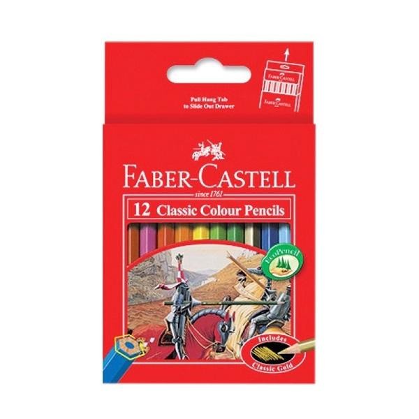 

WARNAPENSIL- PENSIL WARNA FABER CASTELL 12 CLASSIC (PENDEK) -PENSIL WARNA