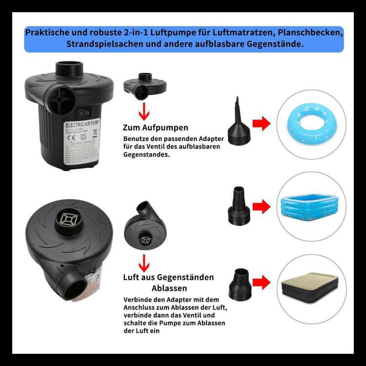 XG-668A Pompa Angin &amp; Vacuum Elektrik 2 in 1 Electric Air Pump Sofabed Airbed