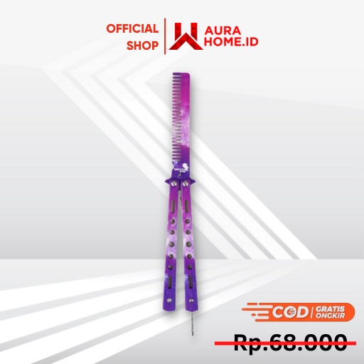Sisir Besi Butterfly Balisong Training Knife CS GO / Sisir Model Balisong Hijau Multi Colour Lipat P