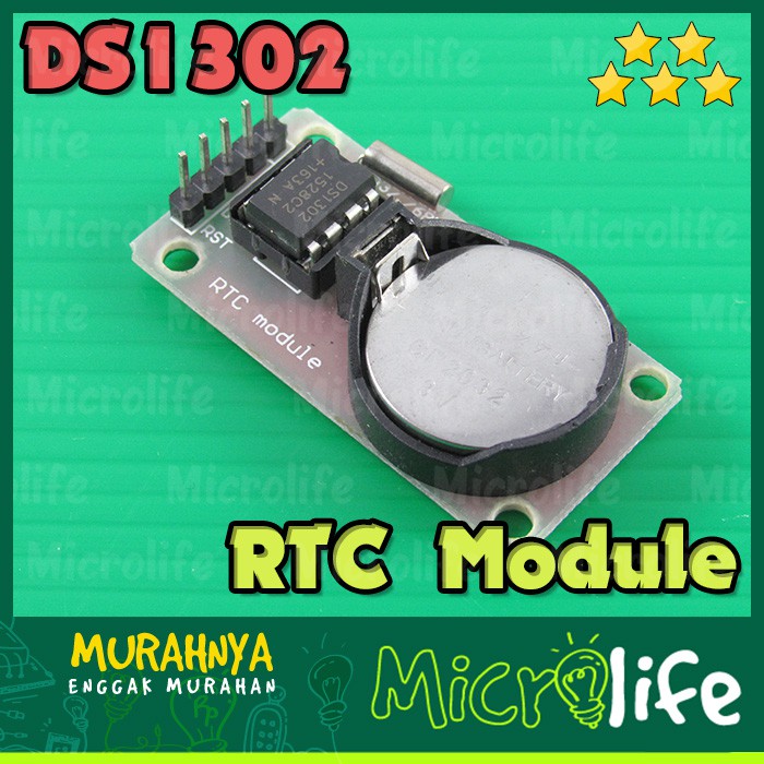 DS1302 REAL TIME CLOCK MODULE RTC DS-1302 BATTERY