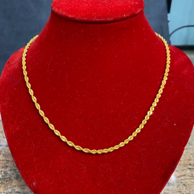 Kalung Tali Korea 3 Emas Asli Kadar 700