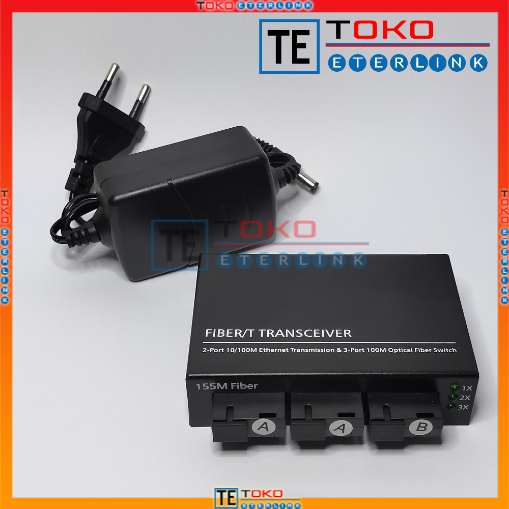 Switch Ethernet Media Fiber Optik Mode Tunggal 2 Rj45 Dan 3 Sc Port 10 100m Asli Import-8