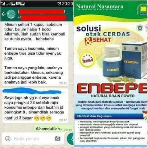 ENBEPE Nutrisi Kecerdasan otak obat stroke Obat gangguan syaraf dan gangguan mental