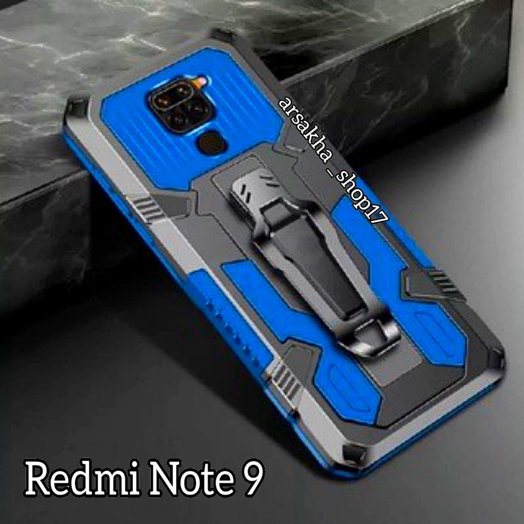 Case XIAOMI REDMI NOTE 9 Soft Case Belt Clip Kick Standing Cover Hard Case Crystal Casing Hp
