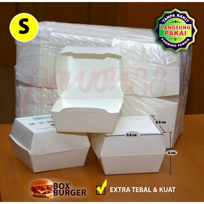 

Kotak Dus Box Burger PUTIH | S - (50 Pcs)