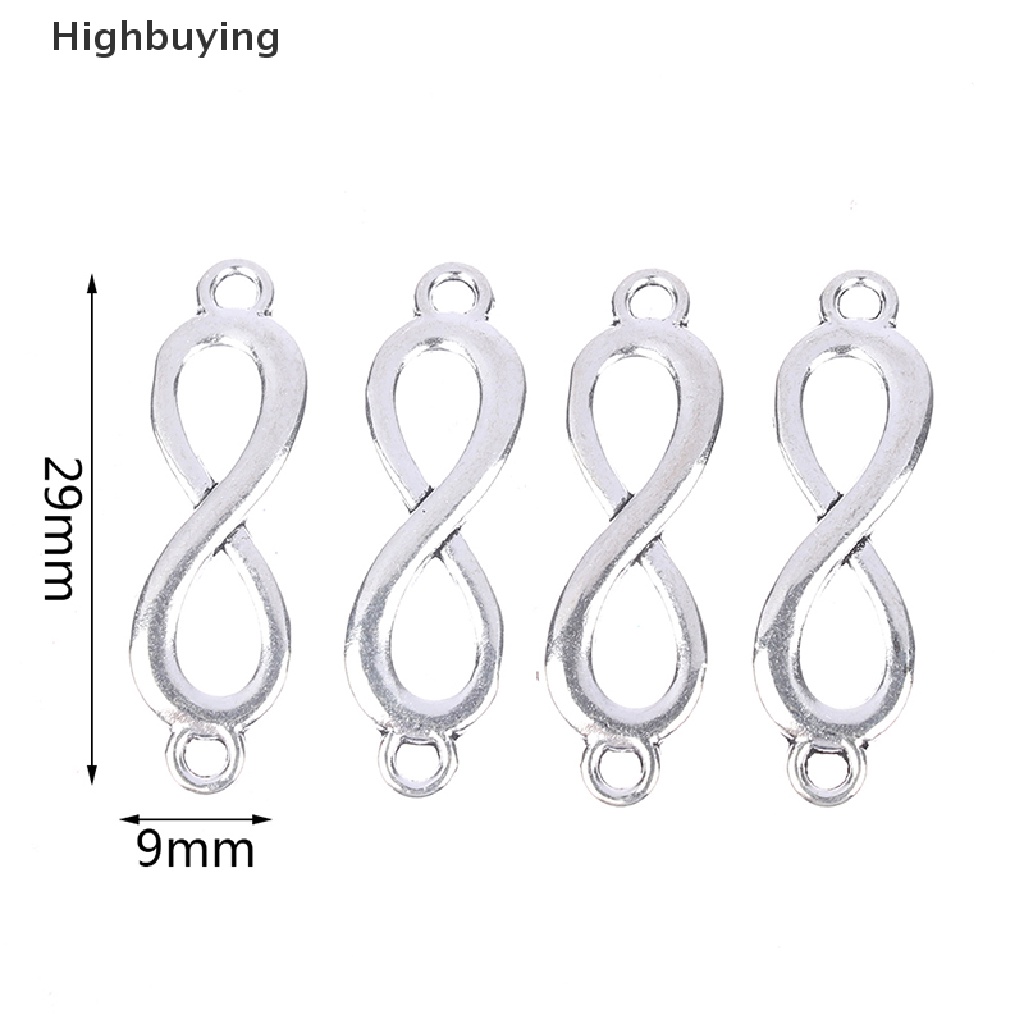 Hbid 20PCS Charms Link Simbol Infinity Warna Silver Untuk Membuat Liontin DIY