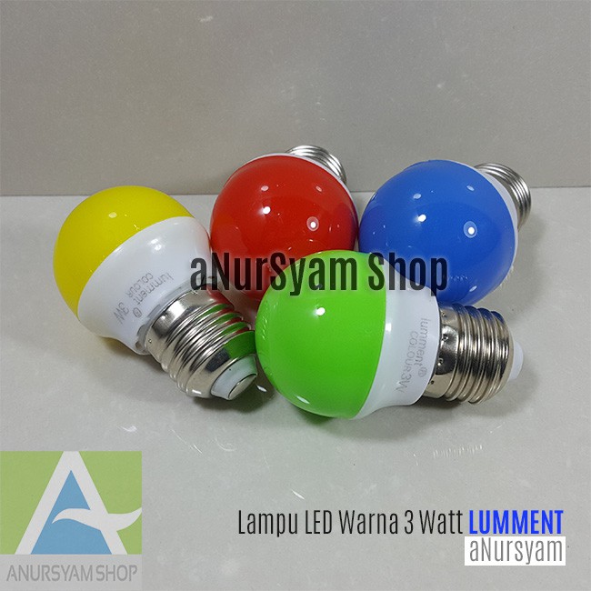  Lampu  LED  Warna  3  Watt LED  Ping pong LUMMENT Shopee 
