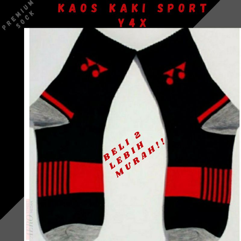 Kaos Kaki bulu tangkis YONEX Sport 3/4 Diatas Mata Kaki Olahraga Pria Wanita murah babminton jogging gym medan murah